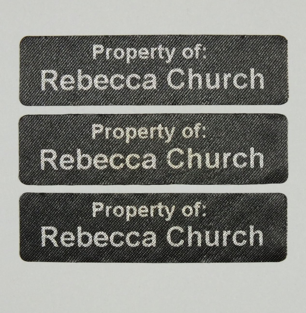 Printed with either Gold or Silver ink these iron in nametapes are something different