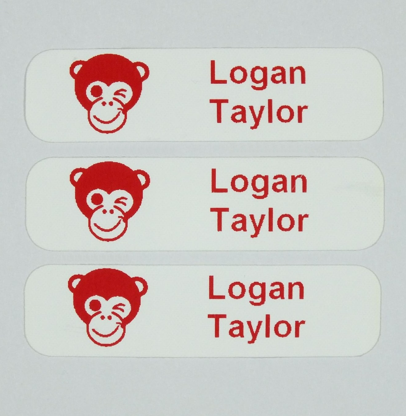 Cheeky Monkey Iron-On character name label