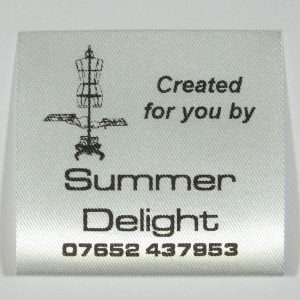Vintage design dressmakers labels personalised in Black