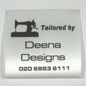 Soft Satin sew in Tailors label