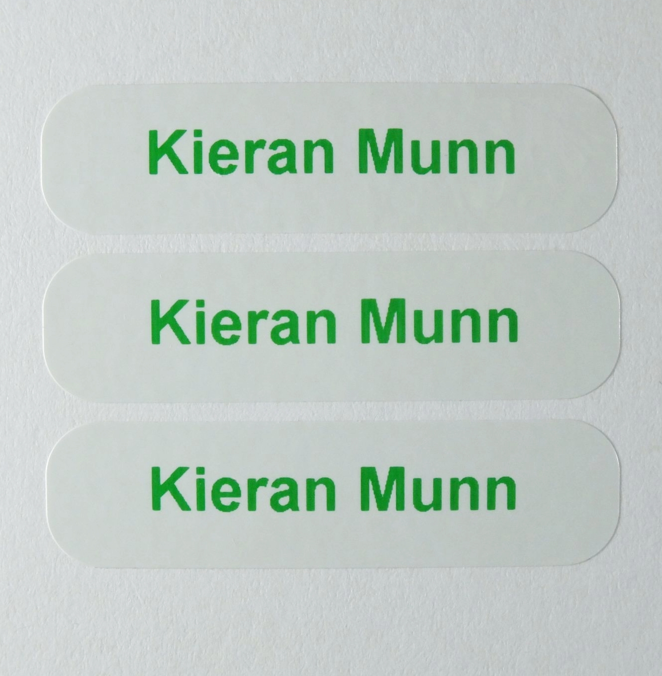 Peel 'n' Stick personalised label for marking your property.