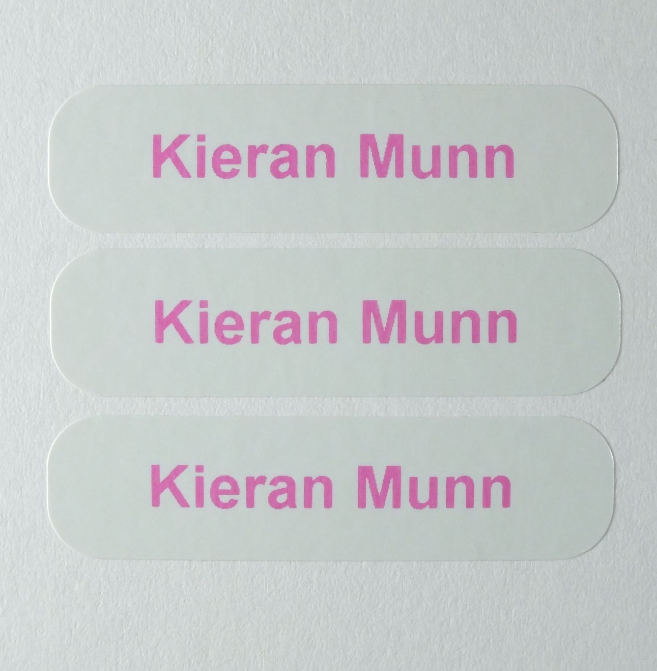 Personalised sticker printed with your name up to 27 characters.