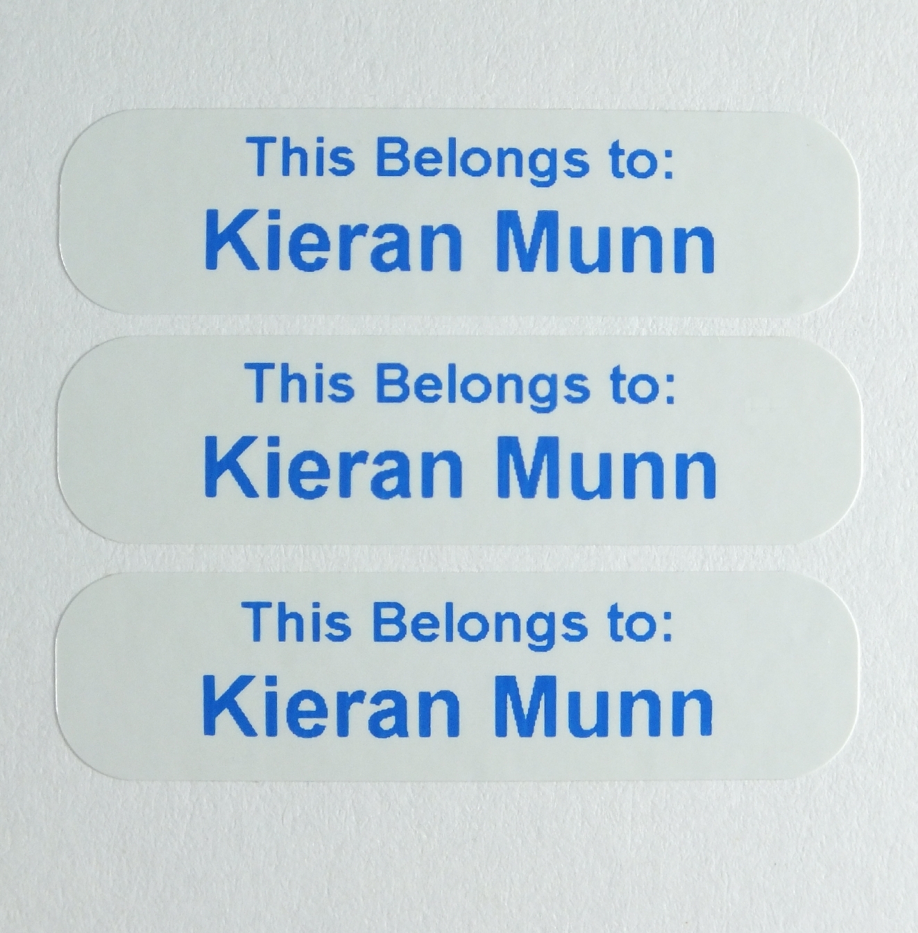 Printed in a range of colours Nametapes Directs Peel 'n' Stick labels are an ideal property marking solution.
